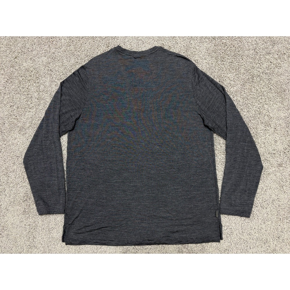 ICEBREAKER T-Shirt Cool Lite Long Sleeve Base Layer Tee Gray Performance Mens XL - Picture 6 of 15